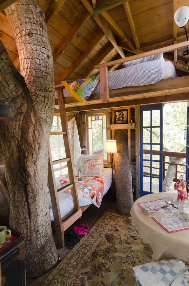 Treehouse Rustic Bedroom San Francisco by Alex Amend
