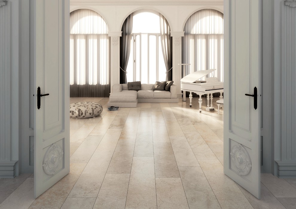 Example of a transitional bedroom design in Orange County