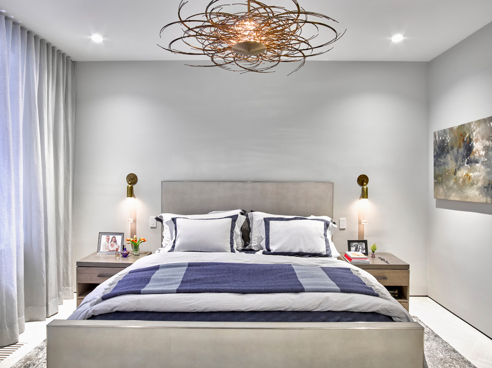 Tribeca Loft Contemporary Bedroom New York by Zimmerman