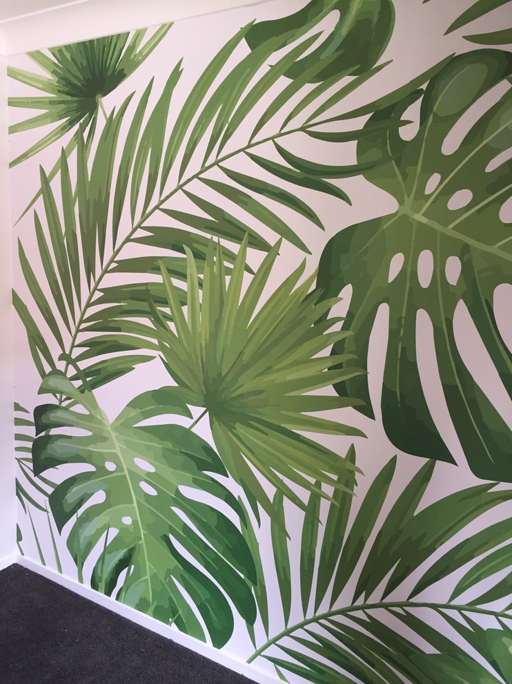 Tropical Wallpaper Installation Brisbane Tropical Bedroom Gold Coast Tweed By Beautiful Walls Houzz