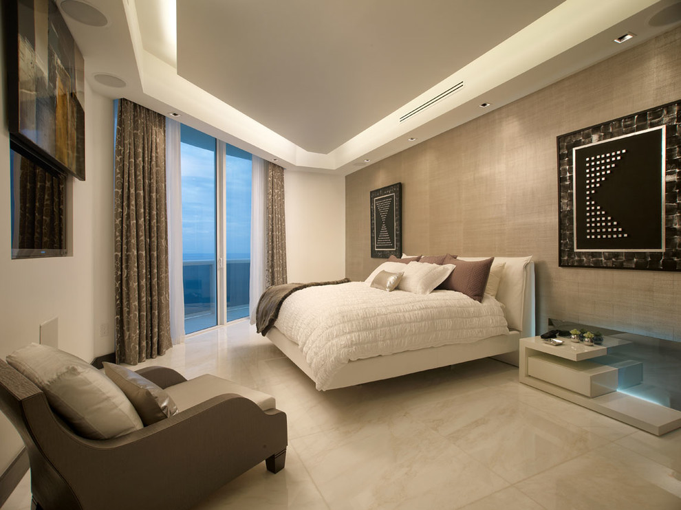 Trump Tower Miami Apartment Contemporary Bedroom Miami by