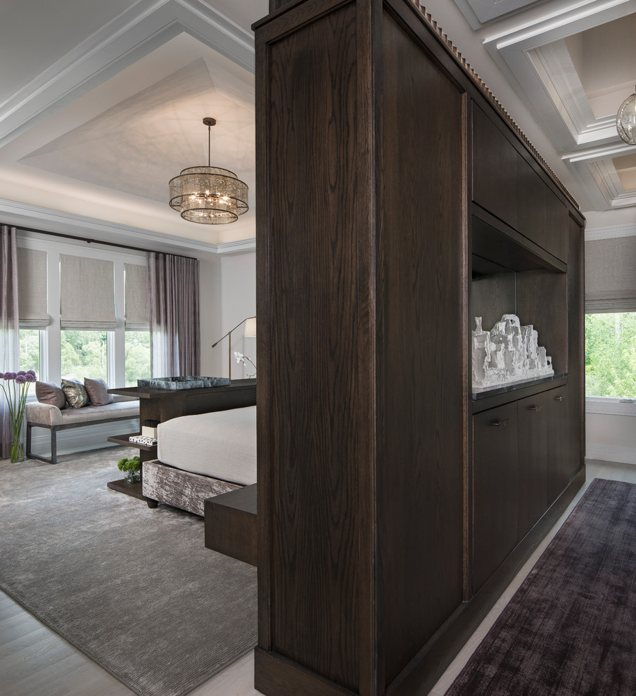 Inspiration for a transitional bedroom remodel in Detroit