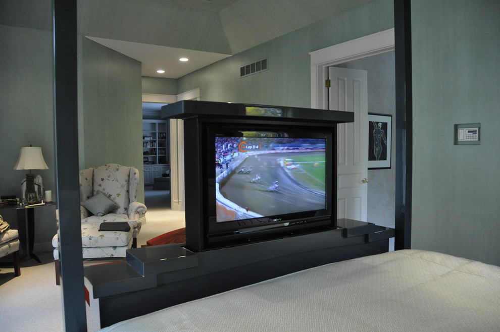 TV Footboard Lift application Traditional Bedroom Minneapolis by CS Media Inc Houzz