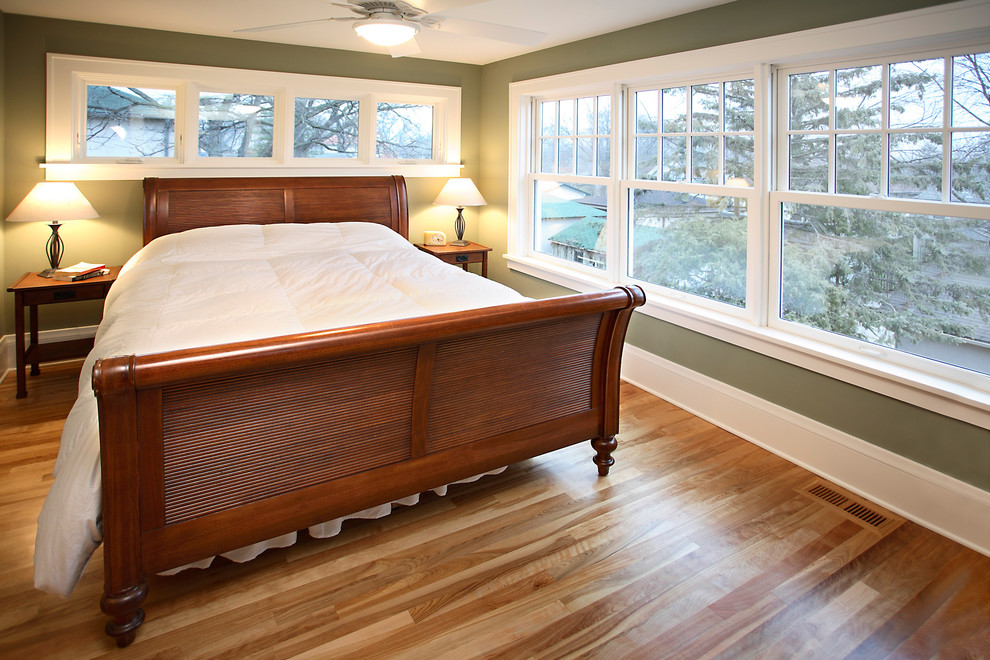 Example of an arts and crafts bedroom design in Minneapolis