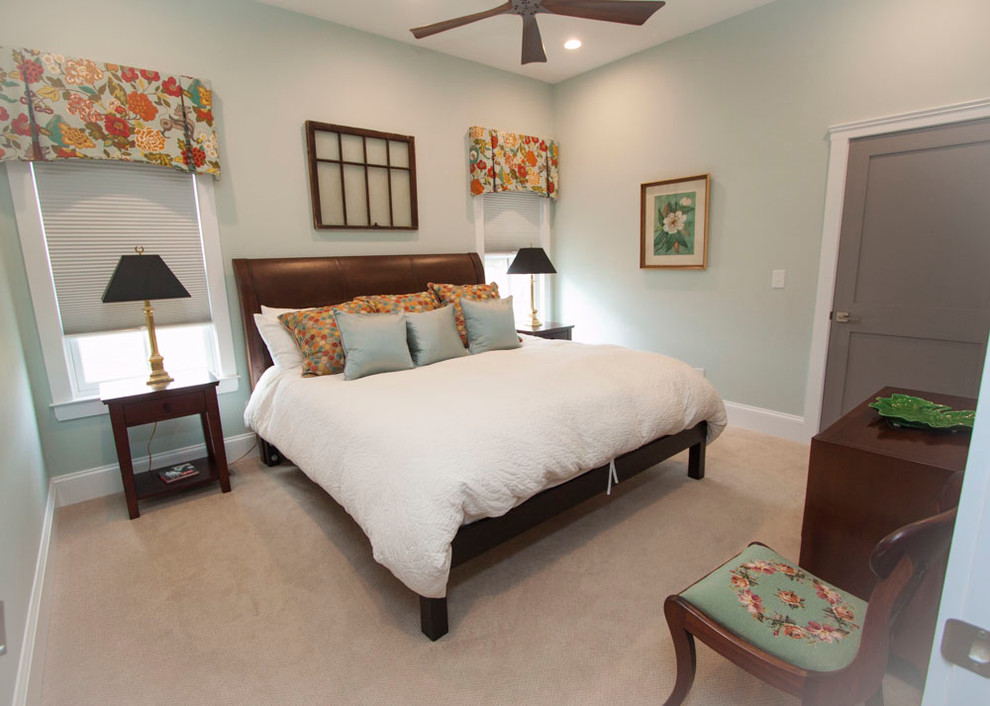 Example of a cottage bedroom design in Richmond