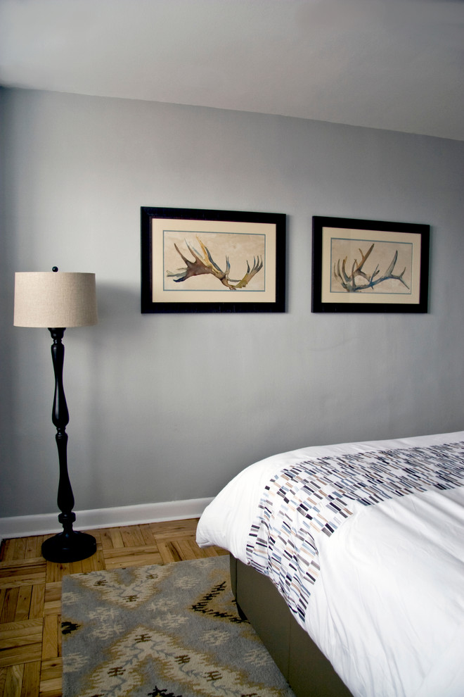 Bedroom - eclectic bedroom idea in New York
