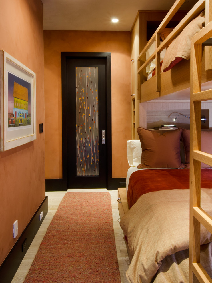 Example of a large trendy bedroom design in Denver