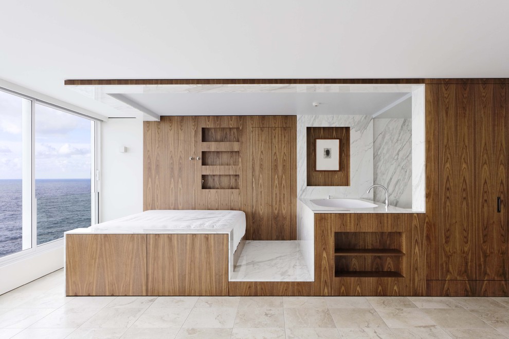 Inspiration for a modern bedroom remodel in Sydney