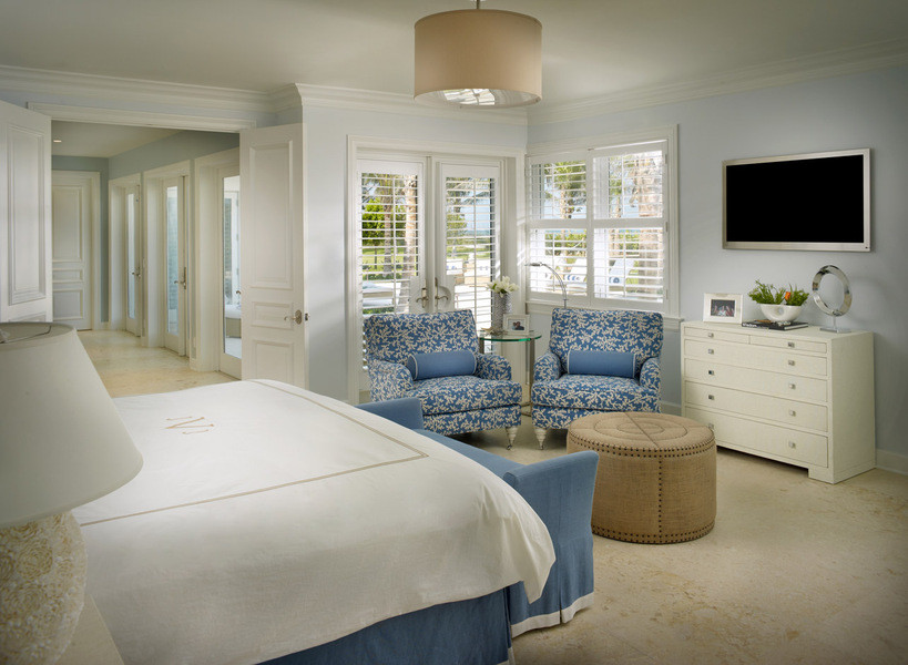 Inspiration for a coastal bedroom in Miami.