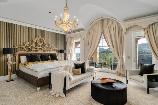 Versace Mansion - Mediterranean - Bedroom - Los Angeles - by Three D Media  | Houzz