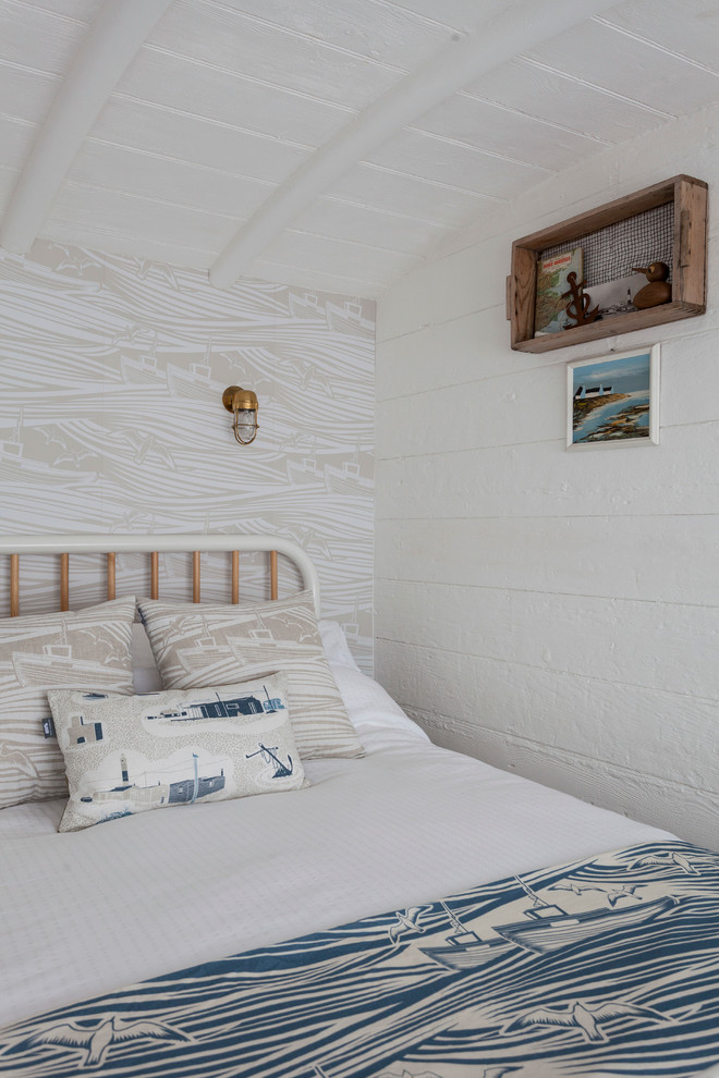 ロンドンにある北欧スタイルのおしゃれな寝室のインテリア
