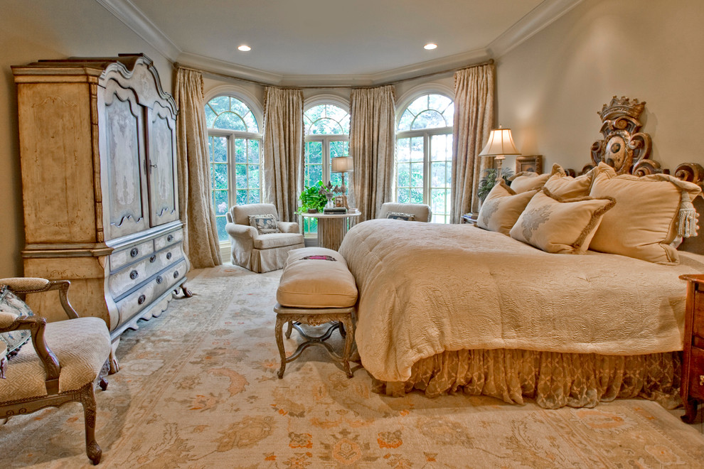 This is an example of a mediterranean bedroom in Little Rock.