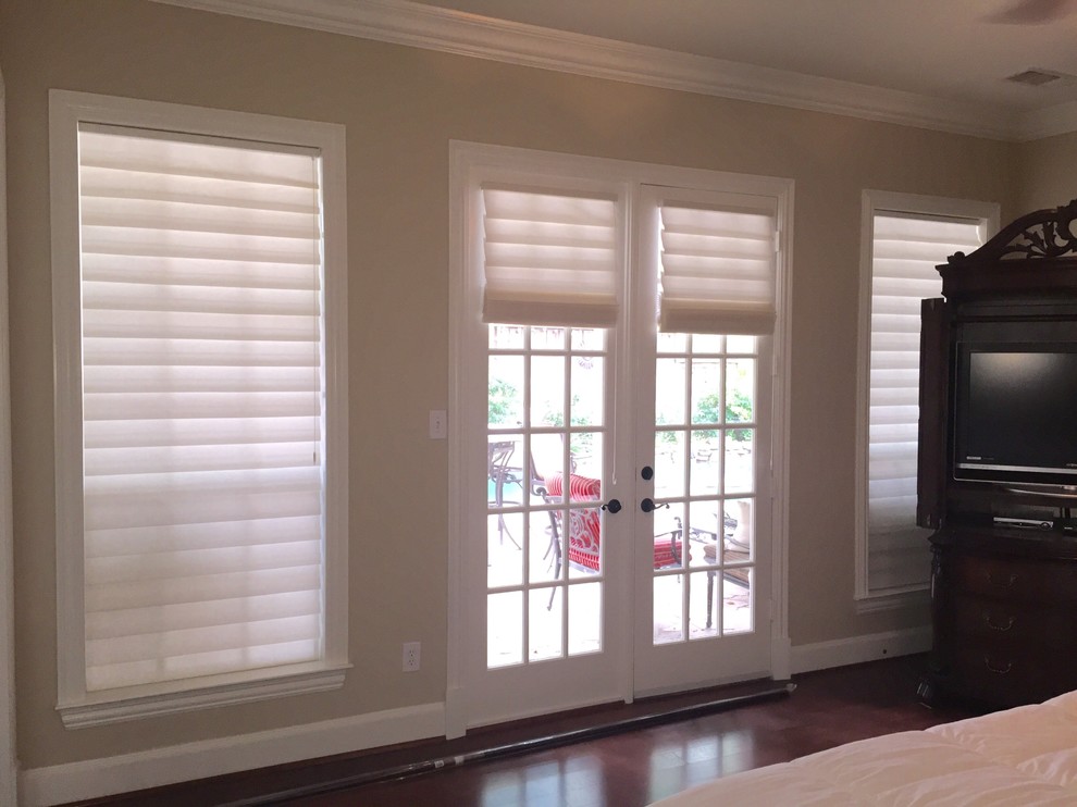 Roman Shades & Thibaut Fabric Drapery Panels Richardson