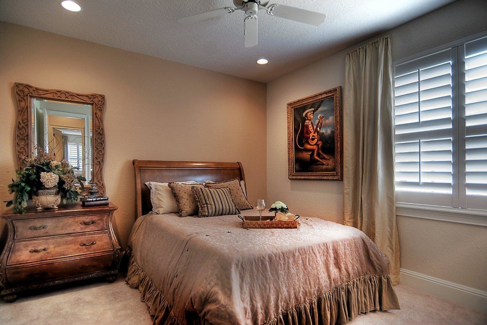 Example of a tuscan bedroom design in Orlando