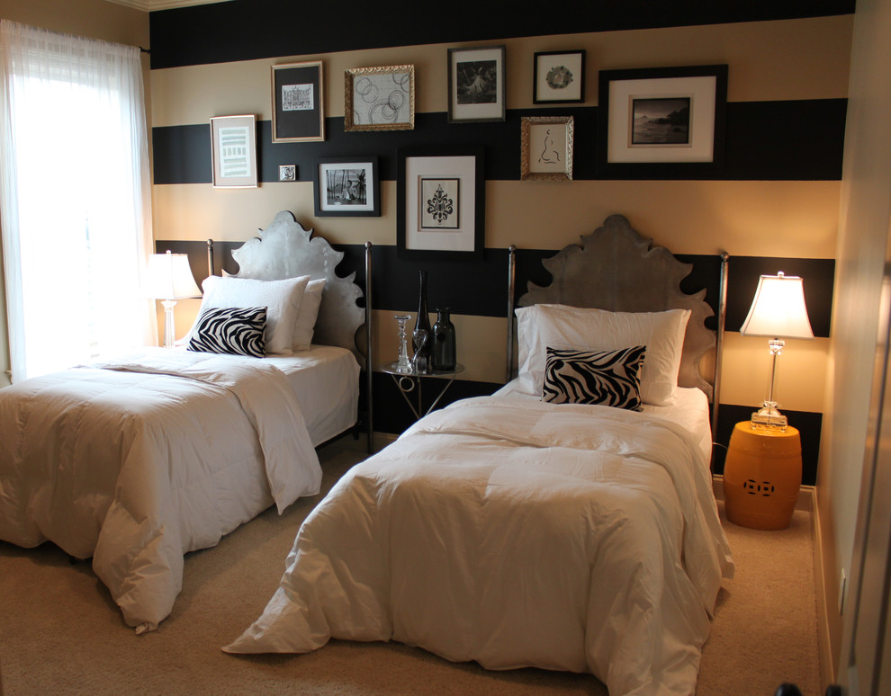 Example of a transitional bedroom design in New Orleans