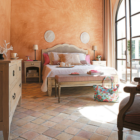 Inspiration for a mediterranean bedroom remodel in Other