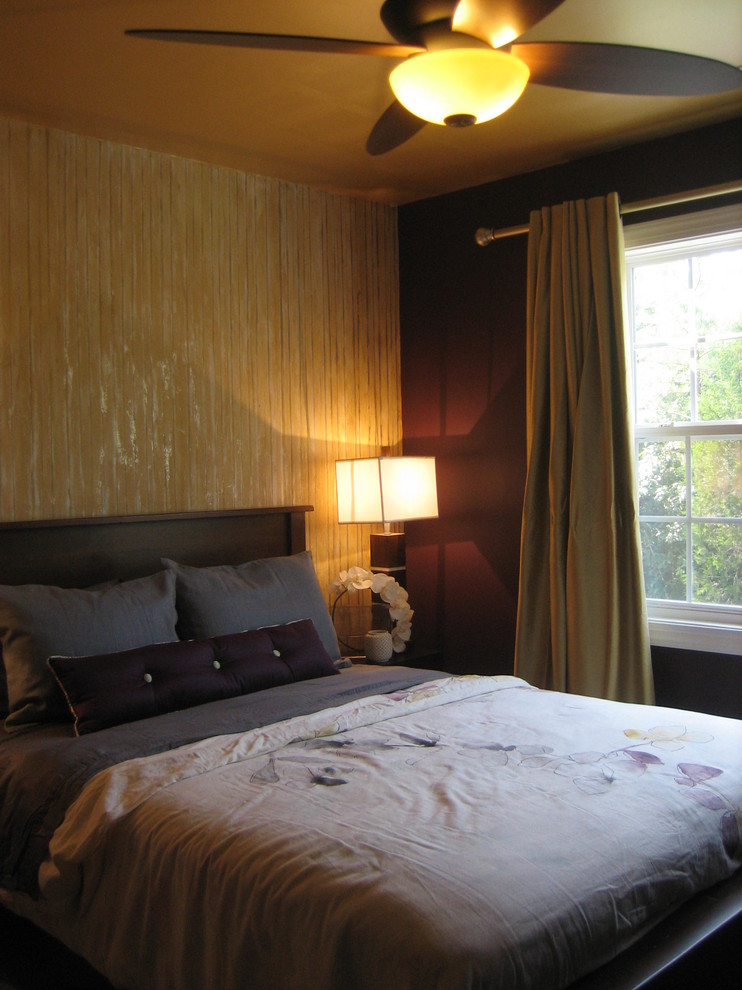 ローリーにあるアジアンスタイルのおしゃれな寝室のインテリア