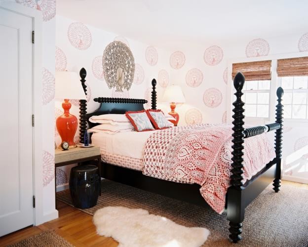 Example of a mid-sized cottage chic bedroom design in Denver