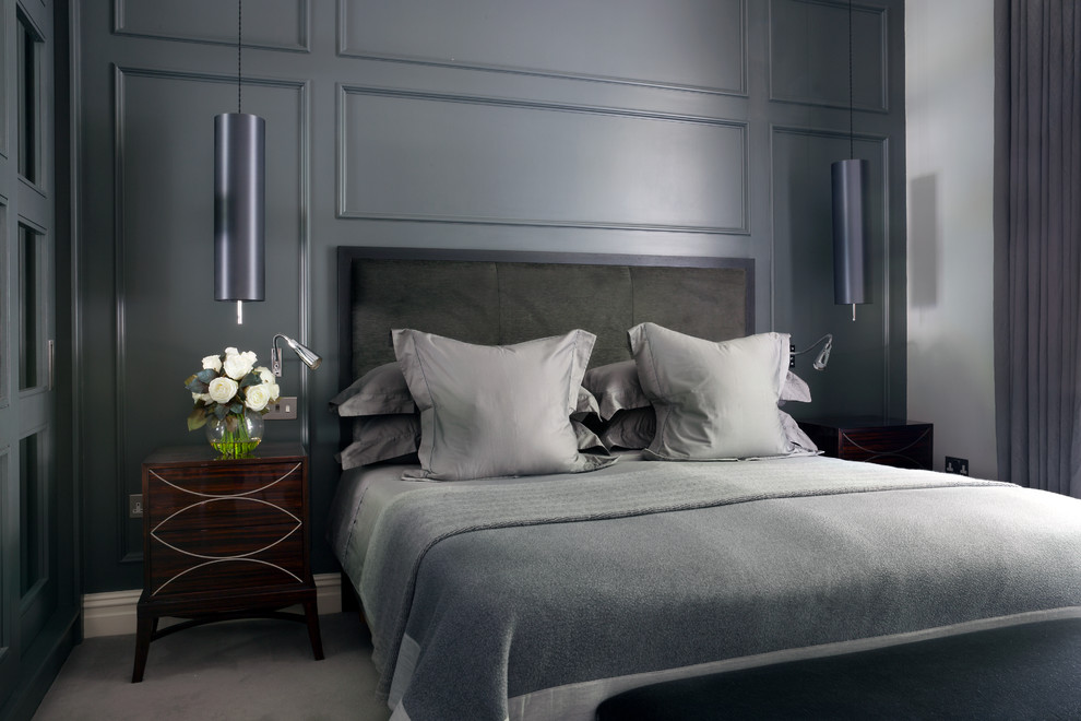 Bedroom - contemporary bedroom idea in Buckinghamshire