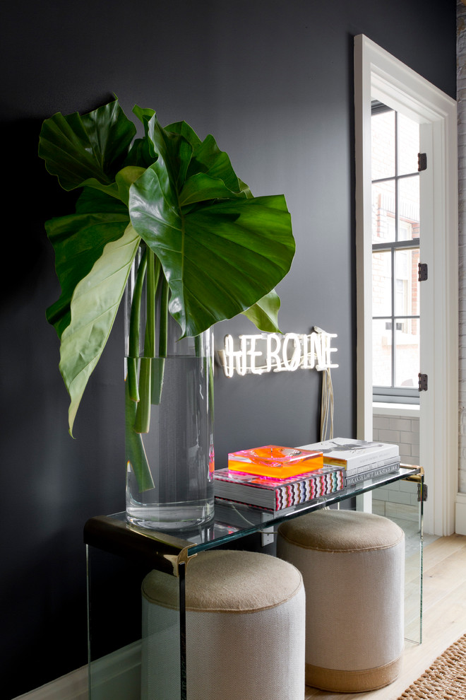 Inspiration for an industrial bedroom remodel in New York