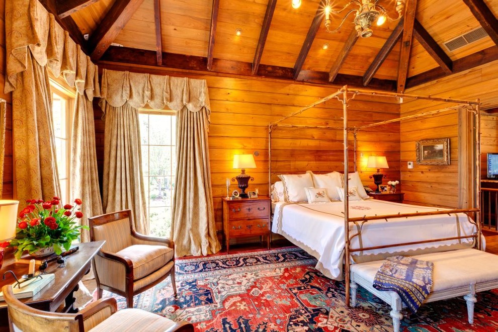 Inspiration for a medium sized rustic master bedroom in New Orleans.