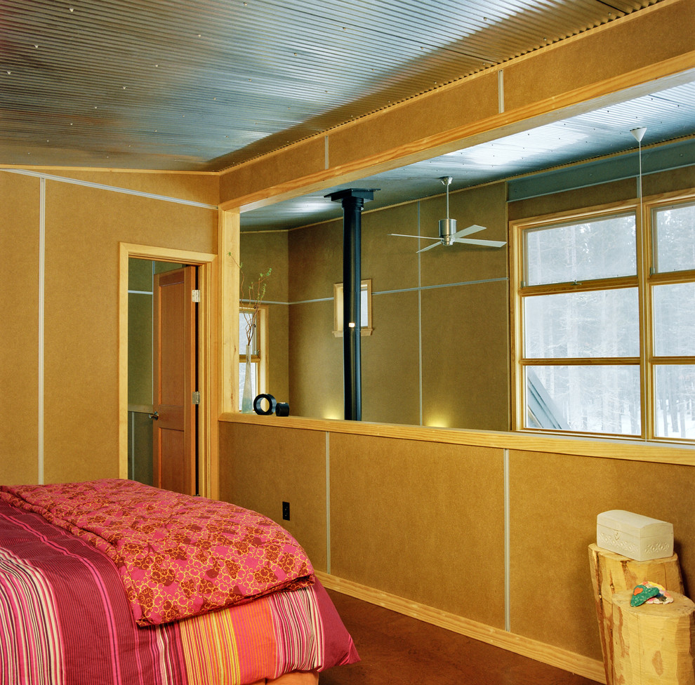 Foto de dormitorio tipo loft moderno pequeño