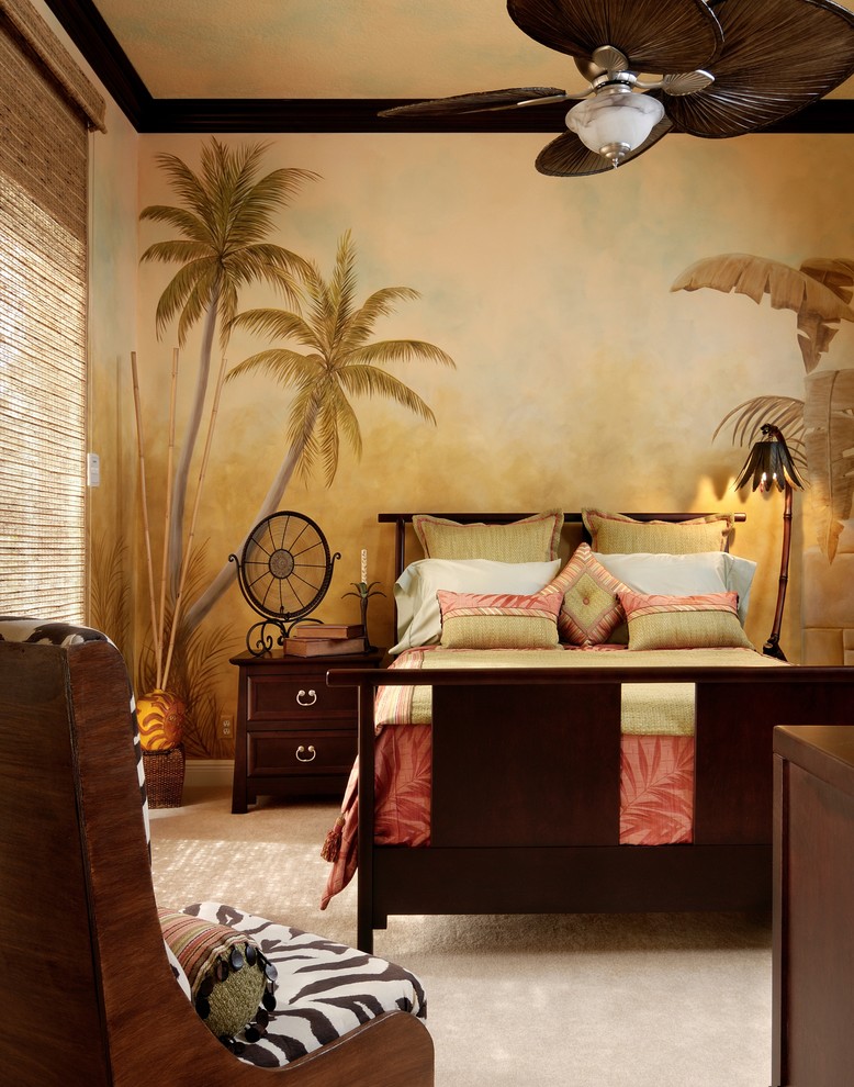 Idées déco pour une chambre exotique.
