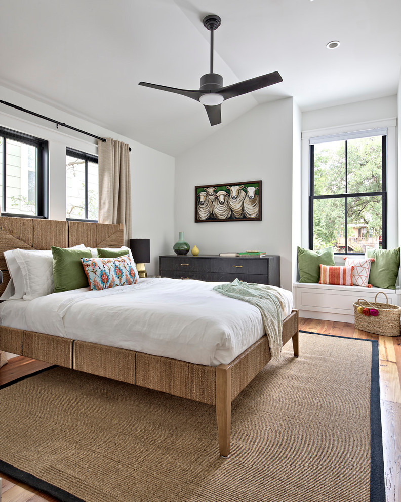This is an example of a country bedroom in Austin.