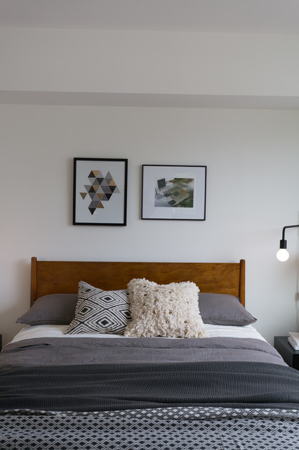 West Elm Bed With Modern Art Modern Bedroom Los Angeles By Madison Modern Home Houzz