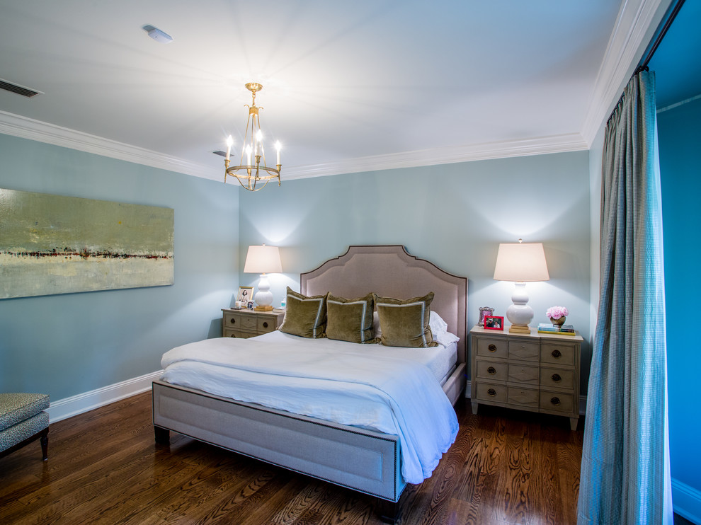Design ideas for a guest bedroom in Other with medium hardwood flooring.