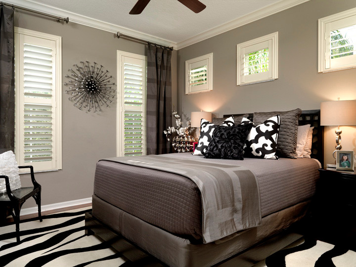 Example of a trendy bedroom design in Tampa