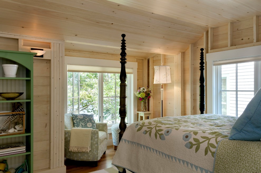 Design ideas for a coastal bedroom in Portland Maine.