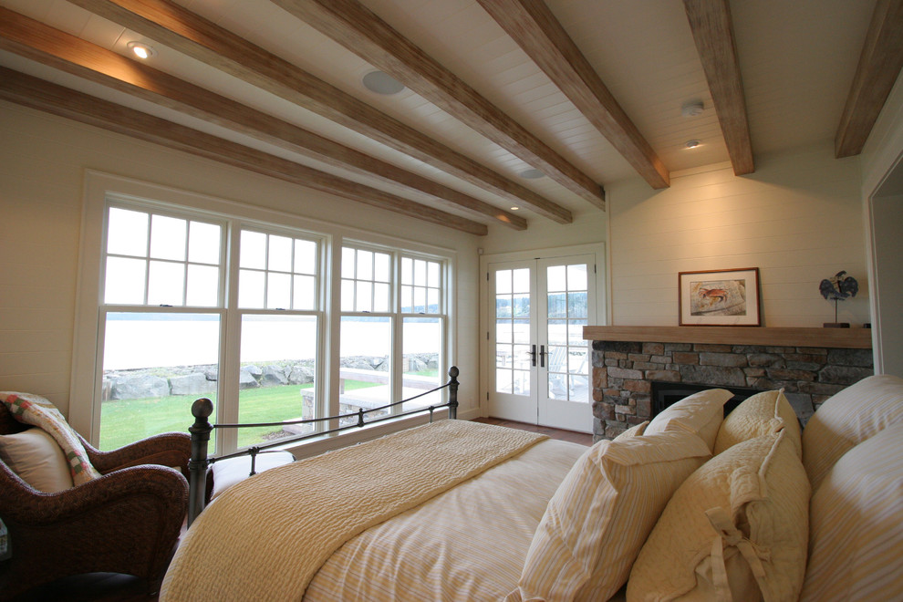 Example of a beach style bedroom design in Seattle
