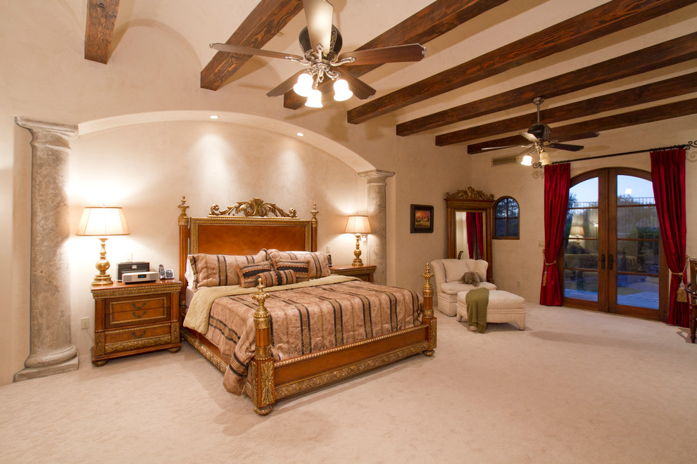 Inspiration for a mediterranean bedroom remodel in Phoenix