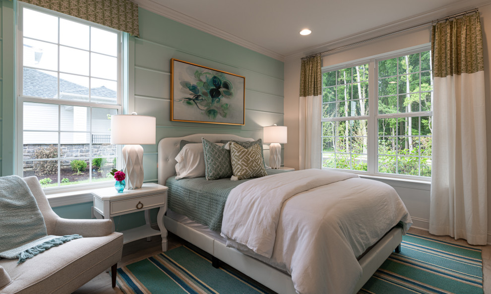 Bedroom - transitional bedroom idea in Wilmington with beige walls