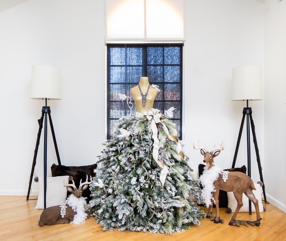 White and Gold, Designer Christmas Tree Di transizione Camera da
