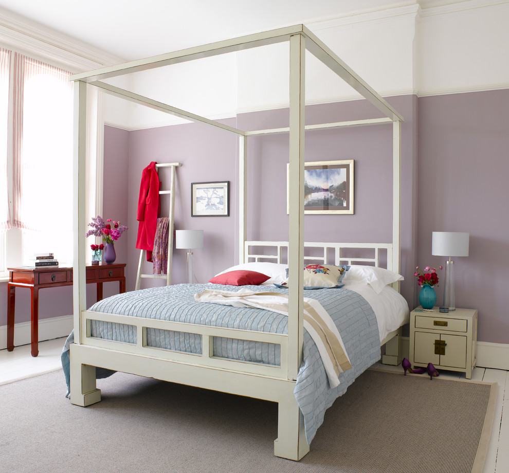 Design ideas for a large world-inspired bedroom in Hampshire.