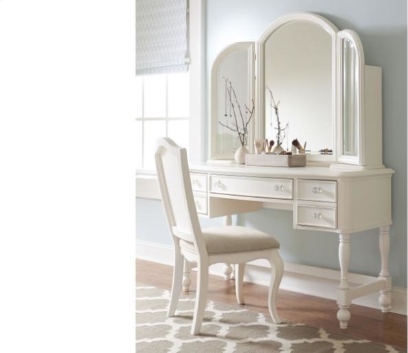 White Bedroom Vanity Contemporary Bedroom Other by Ford's