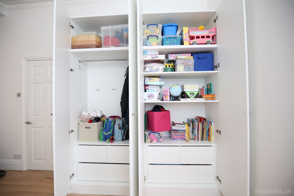 White melamine Storage Cupboard Modern Bedroom London by