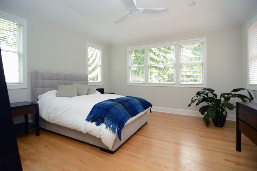 ワシントンD.C.にあるコンテンポラリースタイルのおしゃれな寝室のインテリア