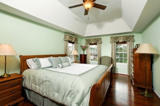 ワシントンD.C.にあるトラディショナルスタイルのおしゃれな寝室のインテリア