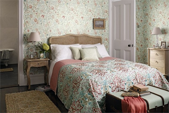 William Morris - Wallpaper - Rustic - Bedroom - San Diego - by Design  District Access | Houzz