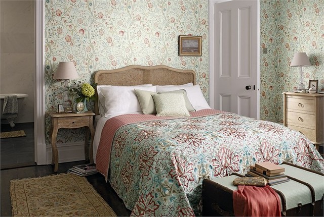 William Morris Wallpaper Rustic Bedroom San Diego By Design District Access Houzz Ie William Morris Wallpaper Rustic Bedroom San Diego By Design District Access Houzz Ie