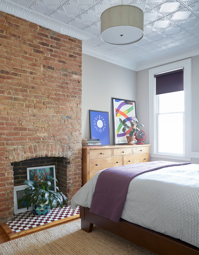 Rustic bedroom in New York.