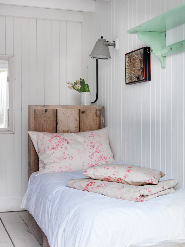 Design ideas for a coastal bedroom in London.