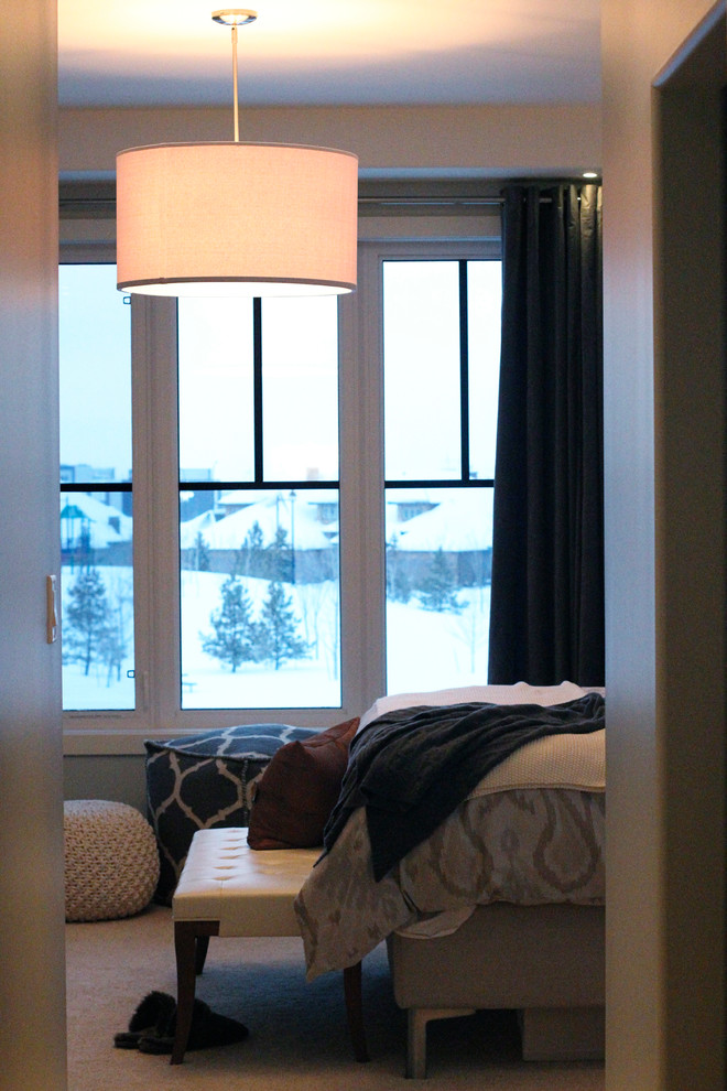Example of a trendy bedroom design in Edmonton