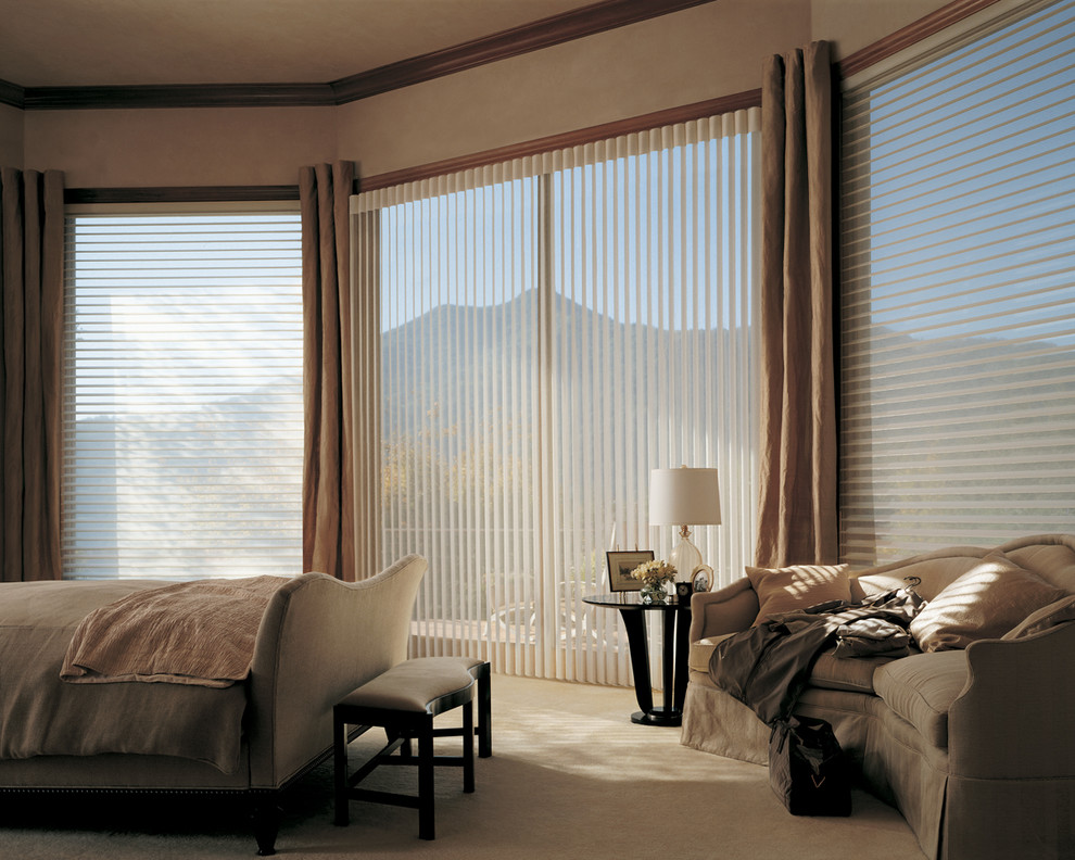 Window Treatments Modern Bedroom DC Metro by Will's Decorating