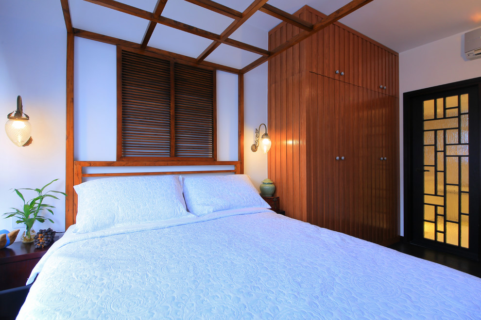 香港にあるコンテンポラリースタイルのおしゃれな寝室のインテリア