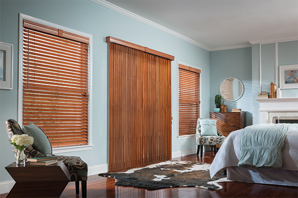 WOOD VERTICAL BLINDS - Graber Wood Blinds - Bedroom Ideas - Modern - Bedroom  - Denver - by Windows Dressed Up | Houzz