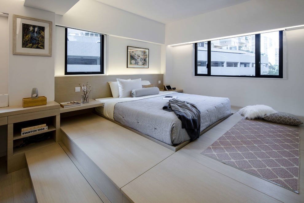 Inspiration for a contemporary bedroom remodel in Hong Kong